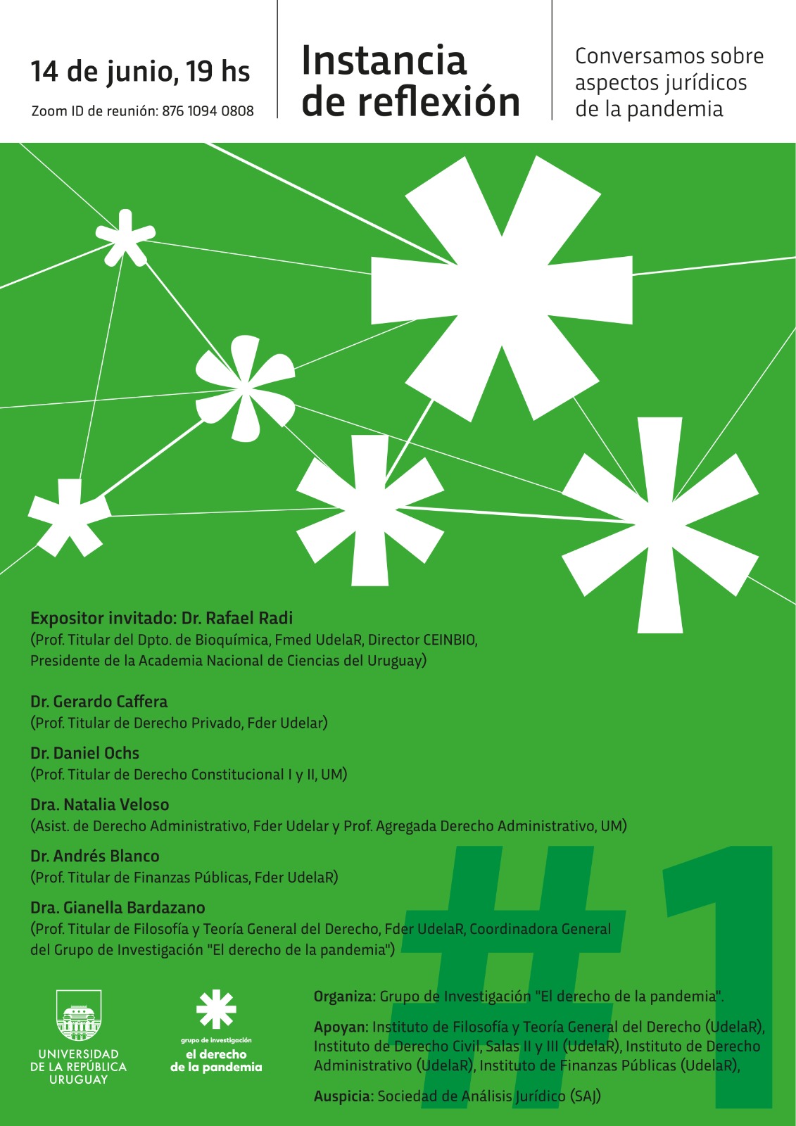 Afiche del evento "Conversamos sobre aspectos jurídicos en la pandemia"  