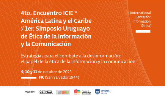 Afiche del 4to encuentro ICIE con los logos de quienes organizan